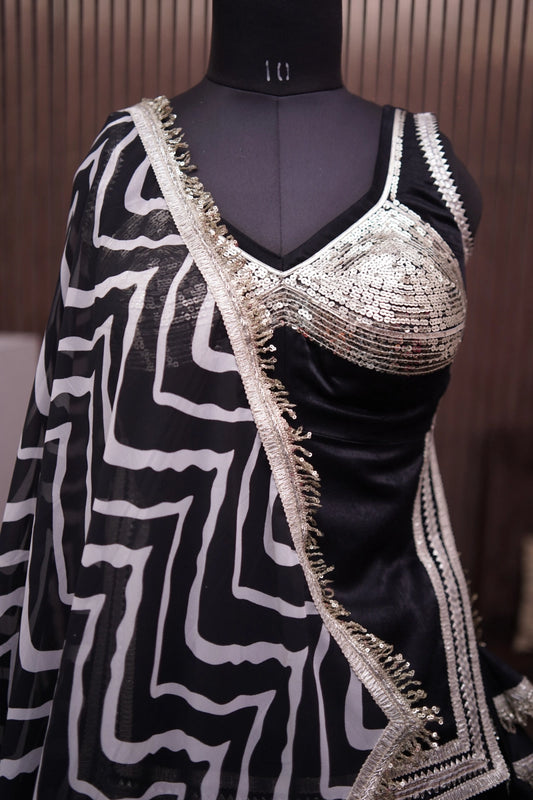Zebra Luxe Lehenga Set