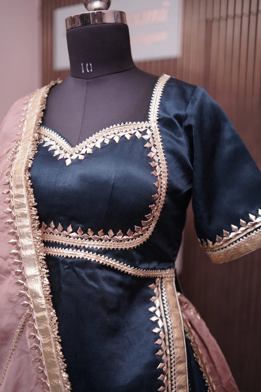 Turquoise Traditional Indo Western