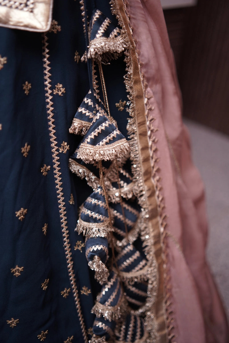 Turquoise Traditional Indo Western