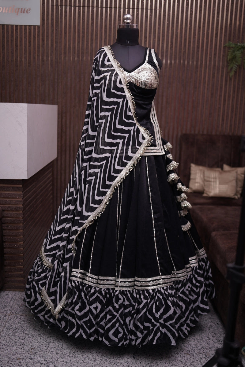Zebra Luxe Lehenga Set
