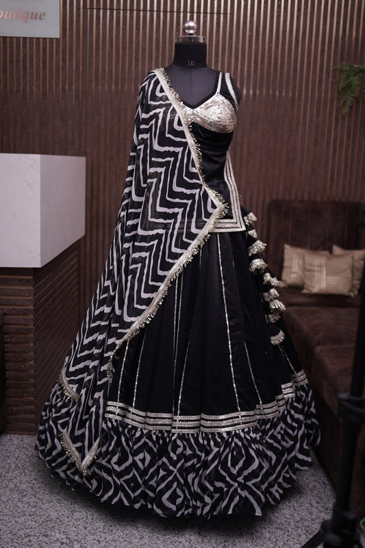 Zebra Luxe Lehenga Set