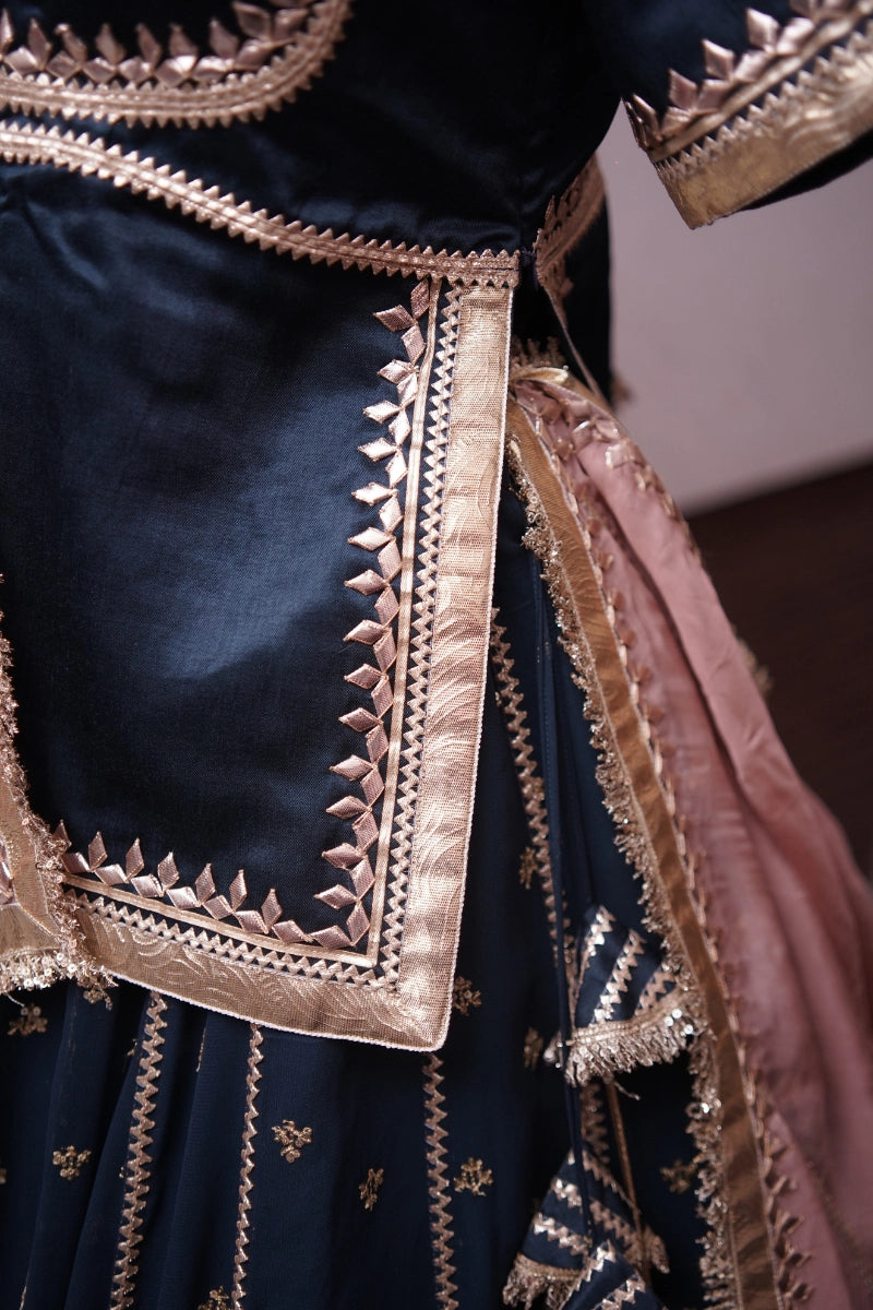 Turquoise Traditional Indo Western