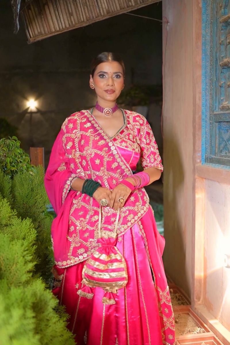 Fuchsia Grace Lehenga